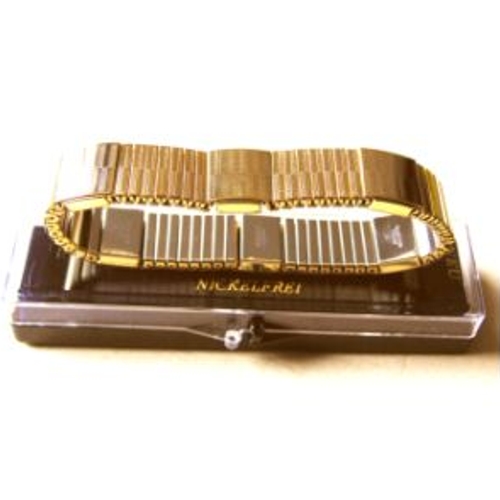 flexibeles Herrenarmband goldfarben fr Magnettherapie