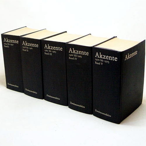 Akzente Literatur und Dichtung in Fnf Bnden von 1954 bis 1973