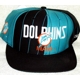 NFL Miami Dolphins Vintage Football Snapback Cap - Pinstripes 2c