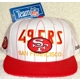NFL San Francisco 49er Vintage Snapback Football Cap - white Pinstripes