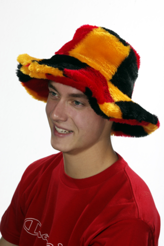 Deutschland Plsch Fanhut Schwarz Rot Gelb